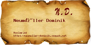 Neumüller Dominik névjegykártya